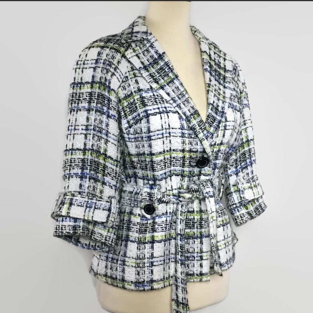 Grace Elements Tweed Blazer Jacket - image 2